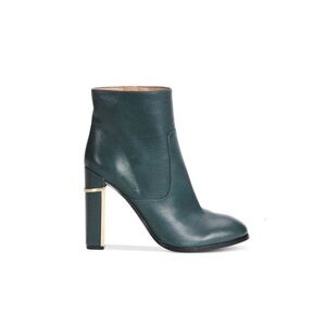 Calvin Klein Booties Womens 7.5 Forest Green. Karlia High Heel Soft Leather
